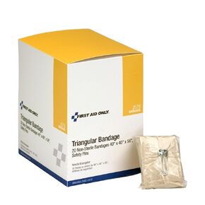 First Aid Only J578-001: 40"X40"X56" Muslin Triangular Bandage, 20/Box
