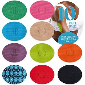 Dexcom G7 Adhesive Patch Design with Inside overtape Cutout - Adhesive Patches, Water Resistant & Easy to Apply x 10 Pack - Mix (Dexcom G7)