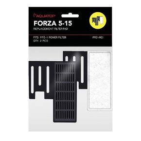 Aquatop Forza 45 GPH Power Filter for Aquariums – for 5-15 Gallon Tanks, Great for Salt & Freshwater Tanks, Keeps Water Crystal Clear, Advanced Filtration Design, PFE-1