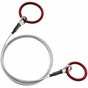 FORESTER Log Choker Cable 3/16" - Logging Choker with Tow Rings for UTV ATV Lawn Tractor Log Chain Accessories Heavy Duty Wire Rope Lawn Tools and Equipment - 10 Feet Cable Rope 2650 LB Capacity
