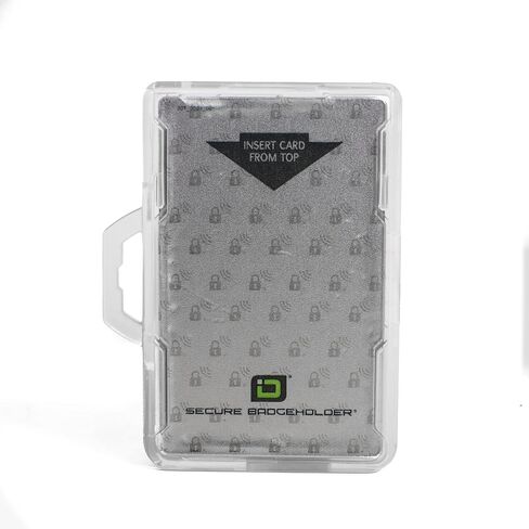 RFID Blocking Badge Holder Landscape DuoLite by Identity Stronghold - FIPS Approved Badge Holder - 100% USA Made (Pink) in Saudi Arabia