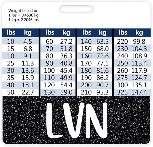 Plifal LVN Badge Buddy Card Holder Nursing Accessories Licensed Vocational Nurse Horizontal ID Name Identification Tags Nurse Work W Height & Weight Conversion Charts in Saudi Arabia
