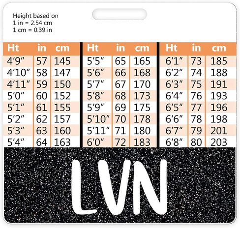 Plifal LVN Badge Buddy Card Holder Nursing Accessories Licensed Vocational Nurse Horizontal ID Name Identification Tags Nurse Work W Height & Weight Conversion Charts in Saudi Arabia