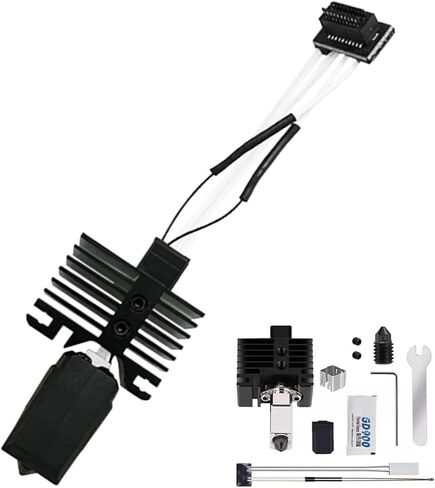 Hotend for Lab P1P P1S رأس الطباعة 24V 48W خرطوشة سخان السيراميك NTC 100K الثرمستور القابل للإزالة 0.4 مم فوهة فولاذية صلبة مستشعر درجة الحرارة العالية مجموعة أنبوب التدفئة استبدال مفتاح الربط in Kuwait