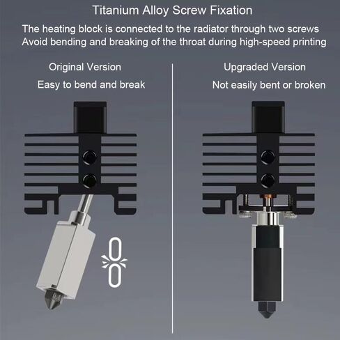 Hotend for Lab P1P P1S رأس الطباعة 24V 48W خرطوشة سخان السيراميك NTC 100K الثرمستور القابل للإزالة 0.4 مم فوهة فولاذية صلبة مستشعر درجة الحرارة العالية مجموعة أنبوب التدفئة استبدال مفتاح الربط in Kuwait