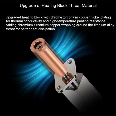 Hotend for Lab P1P P1S رأس الطباعة 24V 48W خرطوشة سخان السيراميك NTC 100K الثرمستور القابل للإزالة 0.4 مم فوهة فولاذية صلبة مستشعر درجة الحرارة العالية مجموعة أنبوب التدفئة استبدال مفتاح الربط in Kuwait