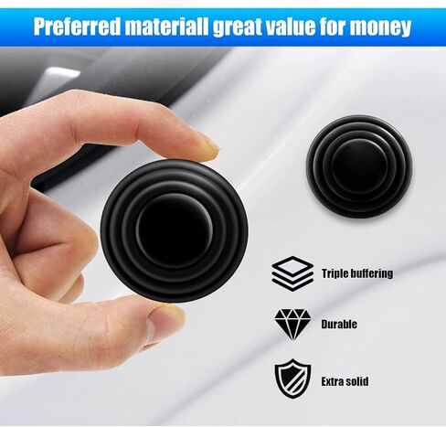 20 PCS Car Door Shock Anti-Shock Pad, Shock Absorbing Buffer Sound Cushion, Car Door Impact Absorber, Suitable for Most Cars (Black) in Saudi Arabia