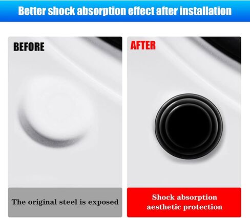 20 PCS Car Door Shock Anti-Shock Pad, Shock Absorbing Buffer Sound Cushion, Car Door Impact Absorber, Suitable for Most Cars (Black) in Saudi Arabia
