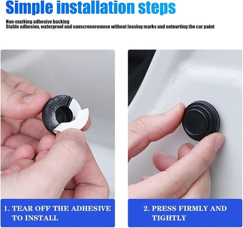 20 PCS Car Door Shock Anti-Shock Pad, Shock Absorbing Buffer Sound Cushion, Car Door Impact Absorber, Suitable for Most Cars (Black) in Saudi Arabia