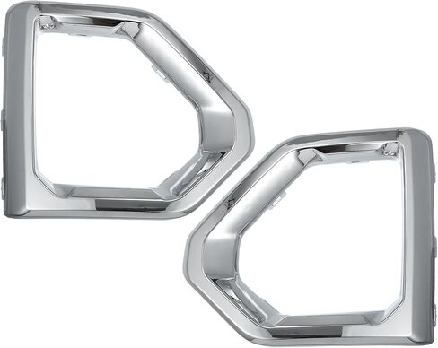 X AUTOHAUX 1 Pair Left and Right Front Fog Light Exterior Trim Bezel Cover for GMC Sierra 1500 2019-2022 in Saudi Arabia