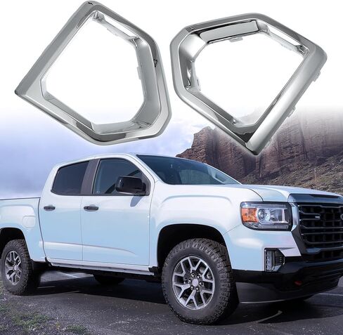 X AUTOHAUX 1 Pair Left and Right Front Fog Light Exterior Trim Bezel Cover for GMC Sierra 1500 2019-2022 in Saudi Arabia