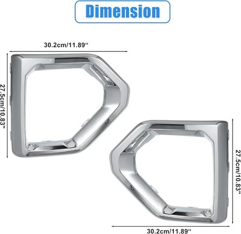 X AUTOHAUX 1 Pair Left and Right Front Fog Light Exterior Trim Bezel Cover for GMC Sierra 1500 2019-2022 in Saudi Arabia