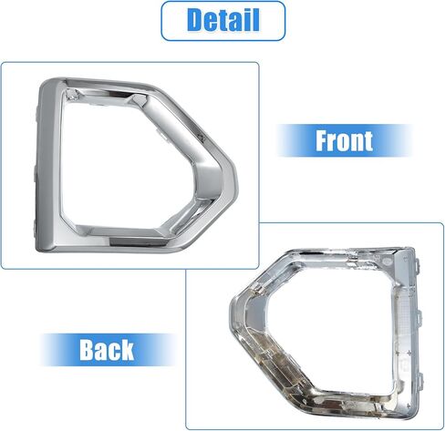 X AUTOHAUX 1 Pair Left and Right Front Fog Light Exterior Trim Bezel Cover for GMC Sierra 1500 2019-2022 in Saudi Arabia