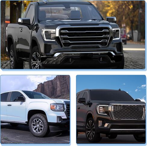 X AUTOHAUX 1 Pair Left and Right Front Fog Light Exterior Trim Bezel Cover for GMC Sierra 1500 2019-2022 in Saudi Arabia