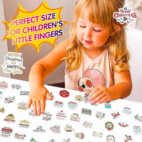 50 Pieces Christmas Inspirational Vinyl Stickers for Crafts Xmas Nativity Scene Stickers Motivational Quote Decals for Glass Jar Window Bottle Gift Box Decorations-50PC in Kuwait