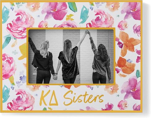 Sorority Shop Kappa Delta Sister Picture Frames with Cute Floral Design, for 4" x 6" Pictures, KD Sorority Gifts, Big Little Sorority Gift, Kappa Delta Gifts for Women in Saudi Arabia