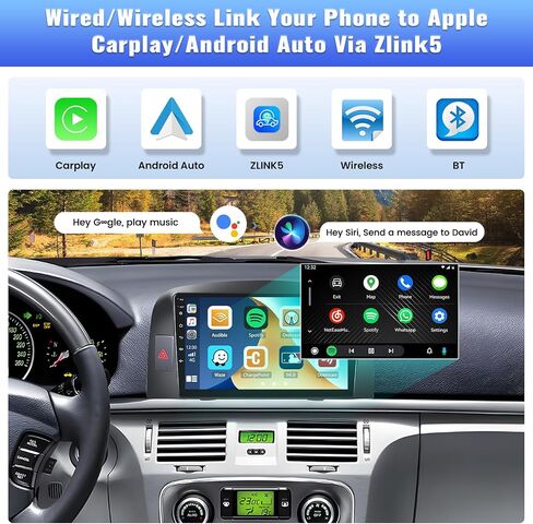 2+64G Android 13 Car Stereo for Hyundai Sonata NF 2004-2008 with Wireless Apple Carplay Android Auto, 9 inch Touch Screen GPS FM RDS HiFi Audio Mirror Link SWC Bluetooth WiFi +AHD Camera & MIC in Saudi Arabia