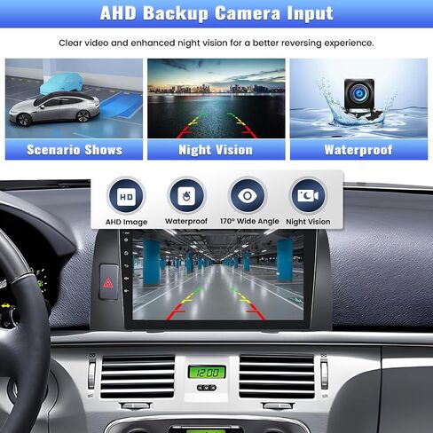 2+64G Android 13 Car Stereo for Hyundai Sonata NF 2004-2008 with Wireless Apple Carplay Android Auto, 9 inch Touch Screen GPS FM RDS HiFi Audio Mirror Link SWC Bluetooth WiFi +AHD Camera & MIC in Saudi Arabia