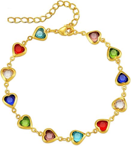 Colorful Love Zircon Bracelet - High-End Alloy Design, Perfect Gift for Women in Saudi Arabia