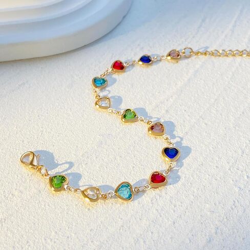 Colorful Love Zircon Bracelet - High-End Alloy Design, Perfect Gift for Women in Saudi Arabia