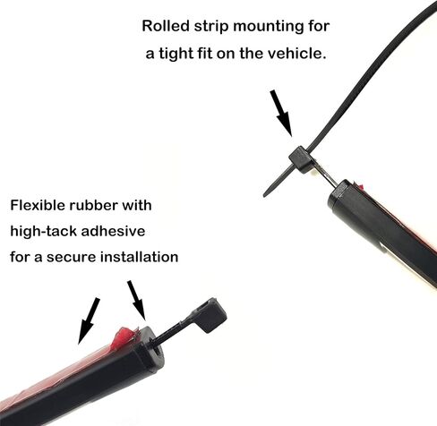 شريط إضاءة مرن قطعتين عالميتين، إشارات انعطاف للدراجات النارية باللون الكهرماني وإضاءة نهارية بيضاء 36 مصباح LED قابل للتعديل ومقاوم للماء، شريط إضاءة وامض مناسب لمعظم الدراجات النارية والسكوتر ATV in Kuwait