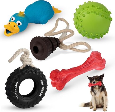 Dog Toys, 5-Piece Set, Dog Toy Bundle, High end chew Toys, All Natural and Safe chew Toys, Great Value Set, Luxury Dog Accessories Hand-Picked from top Manufacturers. in Saudi Arabia