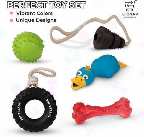 Dog Toys, 5-Piece Set, Dog Toy Bundle, High end chew Toys, All Natural and Safe chew Toys, Great Value Set, Luxury Dog Accessories Hand-Picked from top Manufacturers. in Saudi Arabia