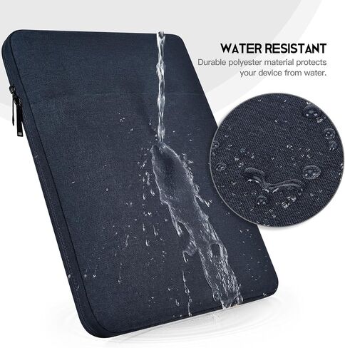 18 inch Portable Monitor Sleeve, Padded Shockproof Protective Carrying Case Bag with Accessory Pocket, Water-Resistant Monitor Display Bag for 18.5 inch Portable Monitors -Navy Blue in Kuwait