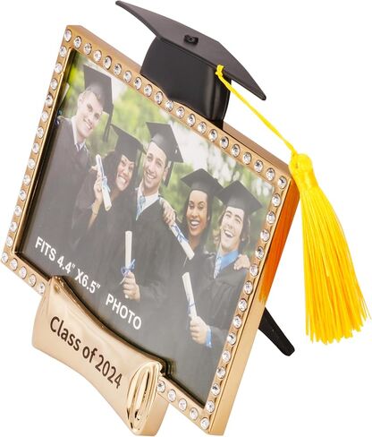 مجموعة واحدة من إطارات صور التخرج لعام 2024، مجموعة هدايا ديكورات من فئة 2024، إطار صورة تذكار، عرض على الطاولة، لوازم الحفلات الكاملة لاحتفالات المدرسة الثانوية والكلية (إطارات التخرج، 1) in Kuwait