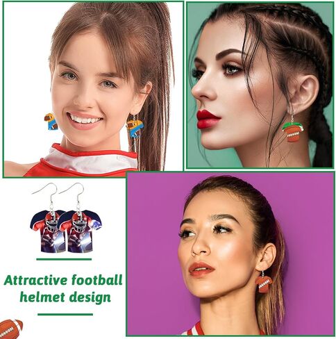 QOUBAI 60 Sets Sublimation Blanks Earrings MDF Sublimation Wood Football Earring Blanks Bulk with Earring Hooks and Jump Rings Sublimation Double Sided Jewelry Ornament Blanks in Saudi Arabia