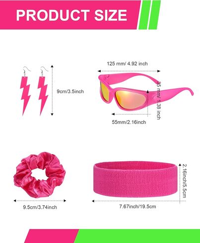 80s Outfits for Kids Girls 90s Party Workout Halloween Costume Neon Tracksuit for Disco Accessories in Kuwait