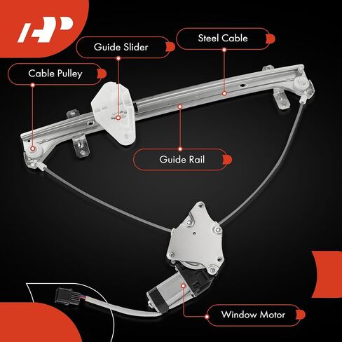 A-Premium Electric Power Window Regulator with Motor Compatible with Honda Ridgeline 2006-2014 Pickup, Rear Left Driver Side in Saudi Arabia