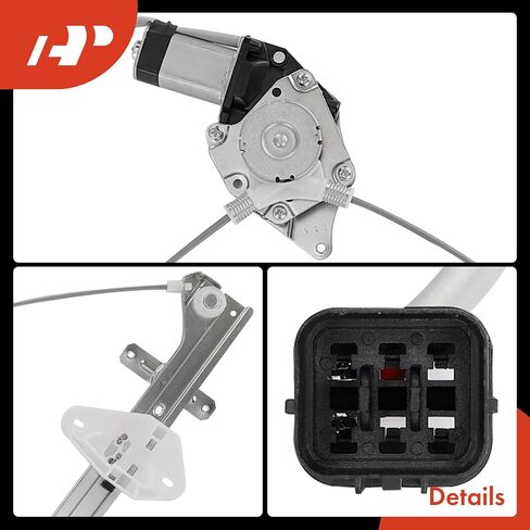 A-Premium Electric Power Window Regulator with Motor Compatible with Honda Ridgeline 2006-2014 Pickup, Rear Left Driver Side in Saudi Arabia