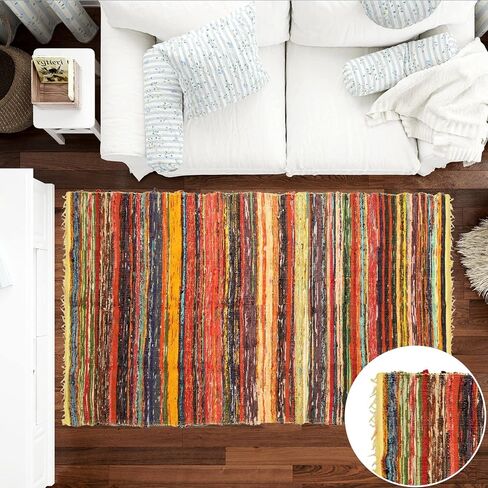 Ekakshx Hand Woven Jute Braided Rug, 2'x3' Natural Color Door Mat Entryway Rug Reversible Farmhouse Accent Rugs for Living Room, Kitchen, Bedroom - 24x36 Inches in Saudi Arabia