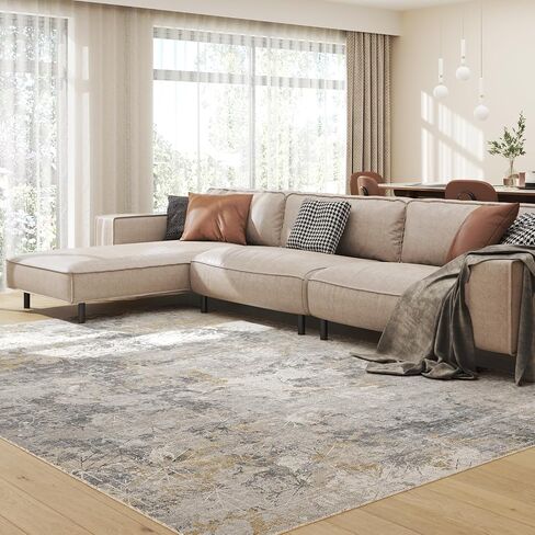 Washable Rug 2×3, Modern Abstract Living Room Rug, Medium Pile Non Slip Rug, Indoor Small Carpet Rugs for Entryway, Kitchen, Bathroom, Laundry, Door Mat, Dark Blue+Beige in Saudi Arabia