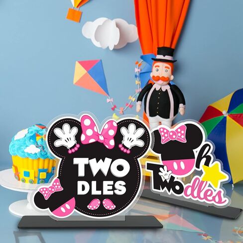 الكرتون الذهبي الوردي الفأر سعيد 2 عيد ميلاد الجدول المركزية الجدول القبعات أوه twodles موضوع الجدول ديكورات ديكور لصبي فتاة الأميرة 2 عيد ميلاد لوازم حفلات التصوير الفوتوغرافي كشك الصور الدعائم in Kuwait