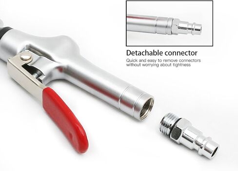 مسدس نفخ الهواء، مسدس نفخ فوهة الهواء Nanhong، مع فوهة تدفق هواء بتصميم حماية مطاطية من الألومنيوم تتكيف مع ملحقات ضاغط الهواء، أداة نفخ الغبار (قياسية) in Kuwait