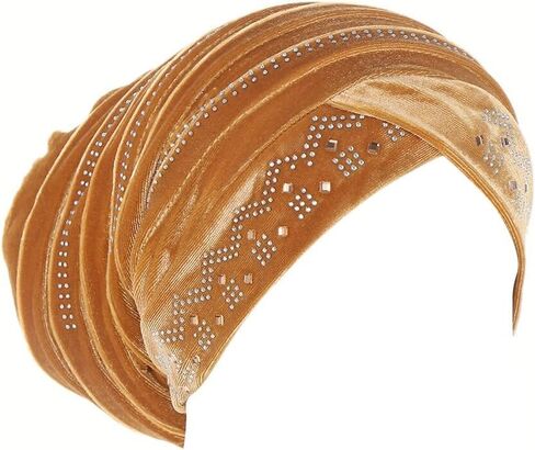 Rhinestone Hijab Turban Hats for Women Beanies Bandana Headwrap Cap Beanies Headwear Headscarf Undercap Turban Hat in Kuwait