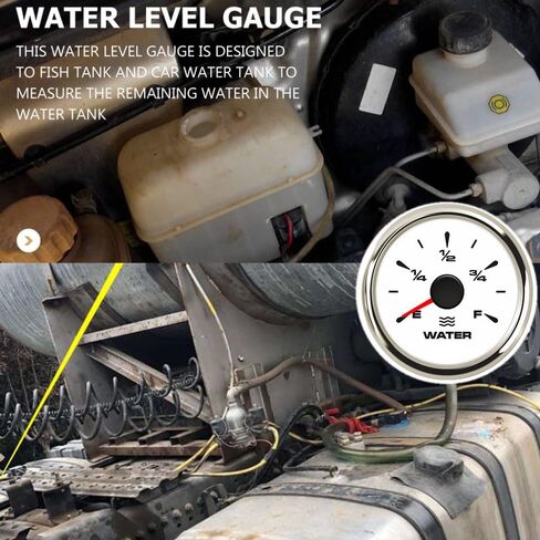 Water Level Gauge Fuel Level Gauge RV Truck Water Tank Gauge Bundle Truck Fuel Gauge for Boat Car Truck Vehicles Marine 0-190ohm 240-33ohm 240-30ohm 0-180ohm 10-180ohm in Saudi Arabia