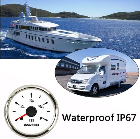 Water Level Gauge Fuel Level Gauge RV Truck Water Tank Gauge Bundle Truck Fuel Gauge for Boat Car Truck Vehicles Marine 0-190ohm 240-33ohm 240-30ohm 0-180ohm 10-180ohm in Saudi Arabia