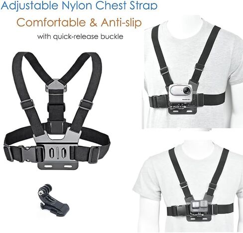 Fotoleey Camera Bicycle Mount Kit Bicycle Mount Chest Strap Mount+ Handlebar Mount for GoPro Hero 12, Hero 11, Hero 10, Ace Pro, Ace in Kuwait