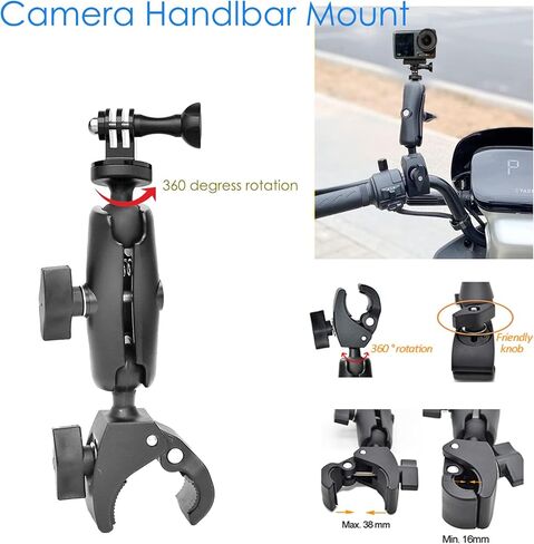 Fotoleey Camera Bicycle Mount Kit Bicycle Mount Chest Strap Mount+ Handlebar Mount for GoPro Hero 12, Hero 11, Hero 10, Ace Pro, Ace in Kuwait