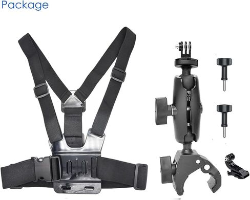 Fotoleey Camera Bicycle Mount Kit Bicycle Mount Chest Strap Mount+ Handlebar Mount for GoPro Hero 12, Hero 11, Hero 10, Ace Pro, Ace in Kuwait