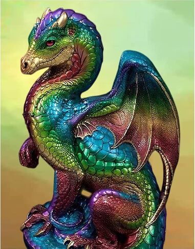 BOMUVI Paint by Numbers for Adults Beginner Paint by Numbers for Adults Dragon DIY Paint by Number Kits Acrylic Painting Color Dragon Paint by Number Kits on Canvas Paint by Number Adults 16x20 in in Saudi Arabia