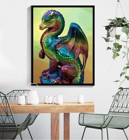 BOMUVI Paint by Numbers for Adults Beginner Paint by Numbers for Adults Dragon DIY Paint by Number Kits Acrylic Painting Color Dragon Paint by Number Kits on Canvas Paint by Number Adults 16x20 in in Saudi Arabia