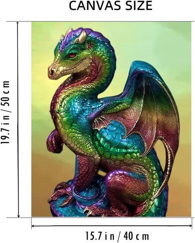 BOMUVI Paint by Numbers for Adults Beginner Paint by Numbers for Adults Dragon DIY Paint by Number Kits Acrylic Painting Color Dragon Paint by Number Kits on Canvas Paint by Number Adults 16x20 in in Saudi Arabia