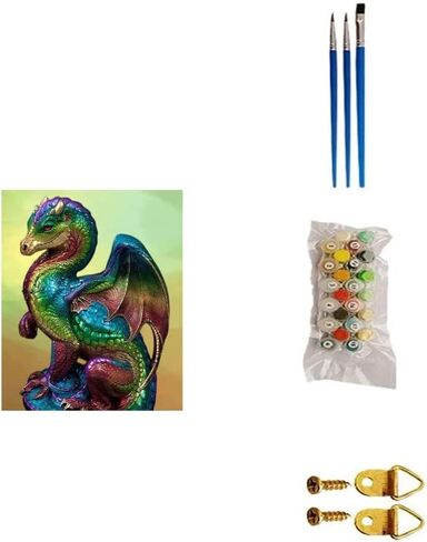 BOMUVI Paint by Numbers for Adults Beginner Paint by Numbers for Adults Dragon DIY Paint by Number Kits Acrylic Painting Color Dragon Paint by Number Kits on Canvas Paint by Number Adults 16x20 in in Saudi Arabia