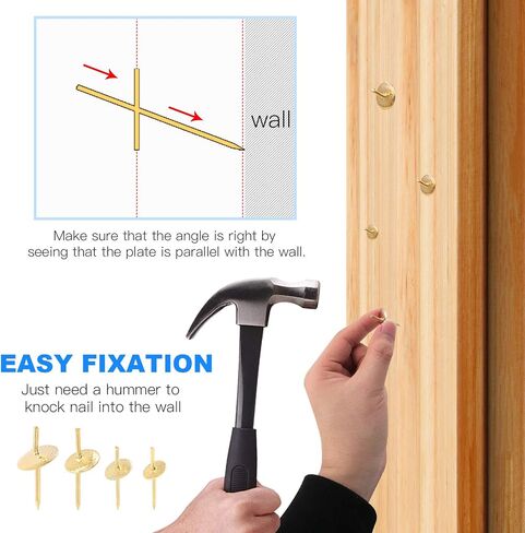 Glarks 85Pcs Assorted 10lbs 20lbs 40lbs 60lbs One Step Hangers Set, Quick Photo Picture Frame Hangers Alloy Nail Hooks Plaster Picture Hanging Kit for Clock, Mirror on Wooden Drywall in Saudi Arabia