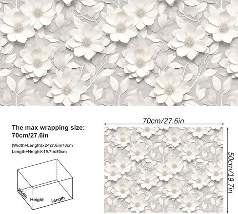 Dtiafu White Wedding Wrapping Pure and Honest Flowers Designs for Women Girls Bridal Mothers Day Birthday Holiday Thanksgiving - 20 x 28 Inch Per Sheet (6 Sheet) in Kuwait