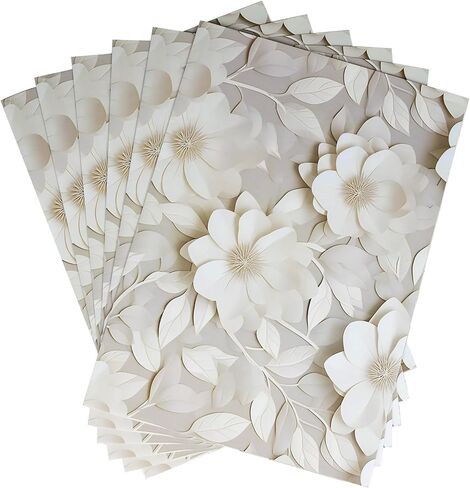 Dtiafu White Wedding Wrapping Pure and Honest Flowers Designs for Women Girls Bridal Mothers Day Birthday Holiday Thanksgiving - 20 x 28 Inch Per Sheet (6 Sheet) in Kuwait